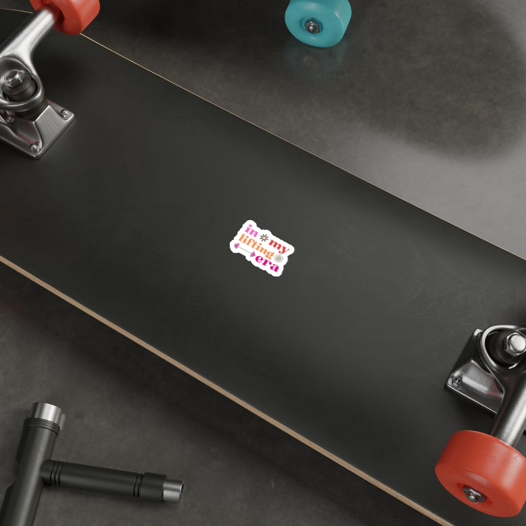 “In My Lifting Era” Retro Floral Die Cut Sticker