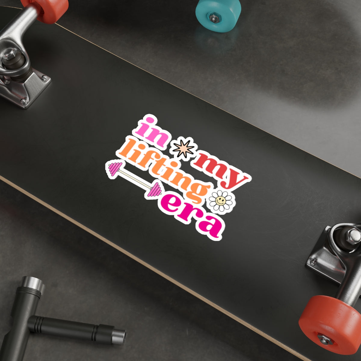 “In My Lifting Era” Retro Floral Die Cut Sticker