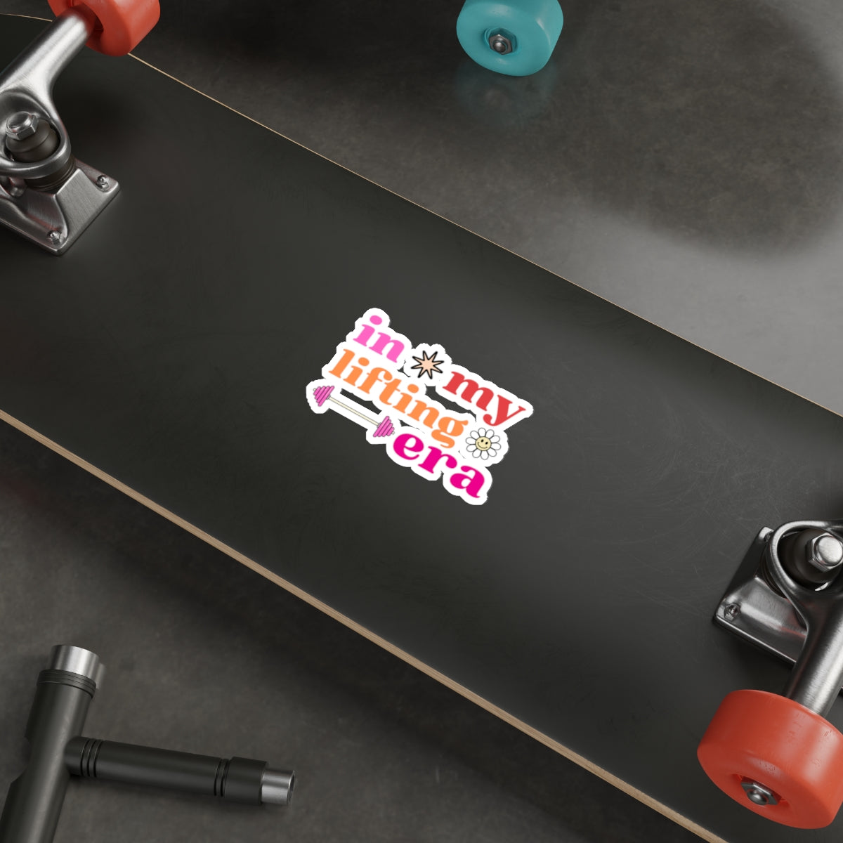 “In My Lifting Era” Retro Floral Die Cut Sticker