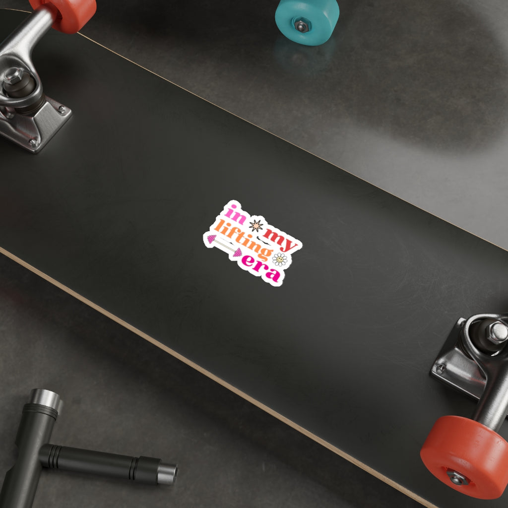 “In My Lifting Era” Retro Floral Die Cut Sticker