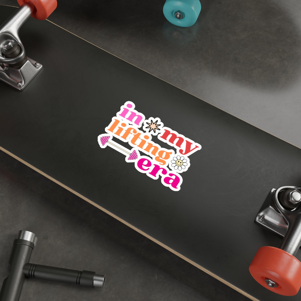 “In My Lifting Era” Retro Floral Die Cut Sticker