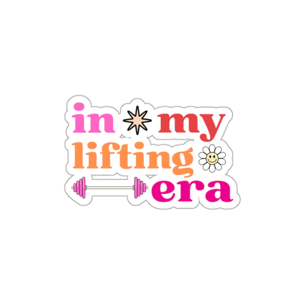 “In My Lifting Era” Retro Floral Die Cut Sticker