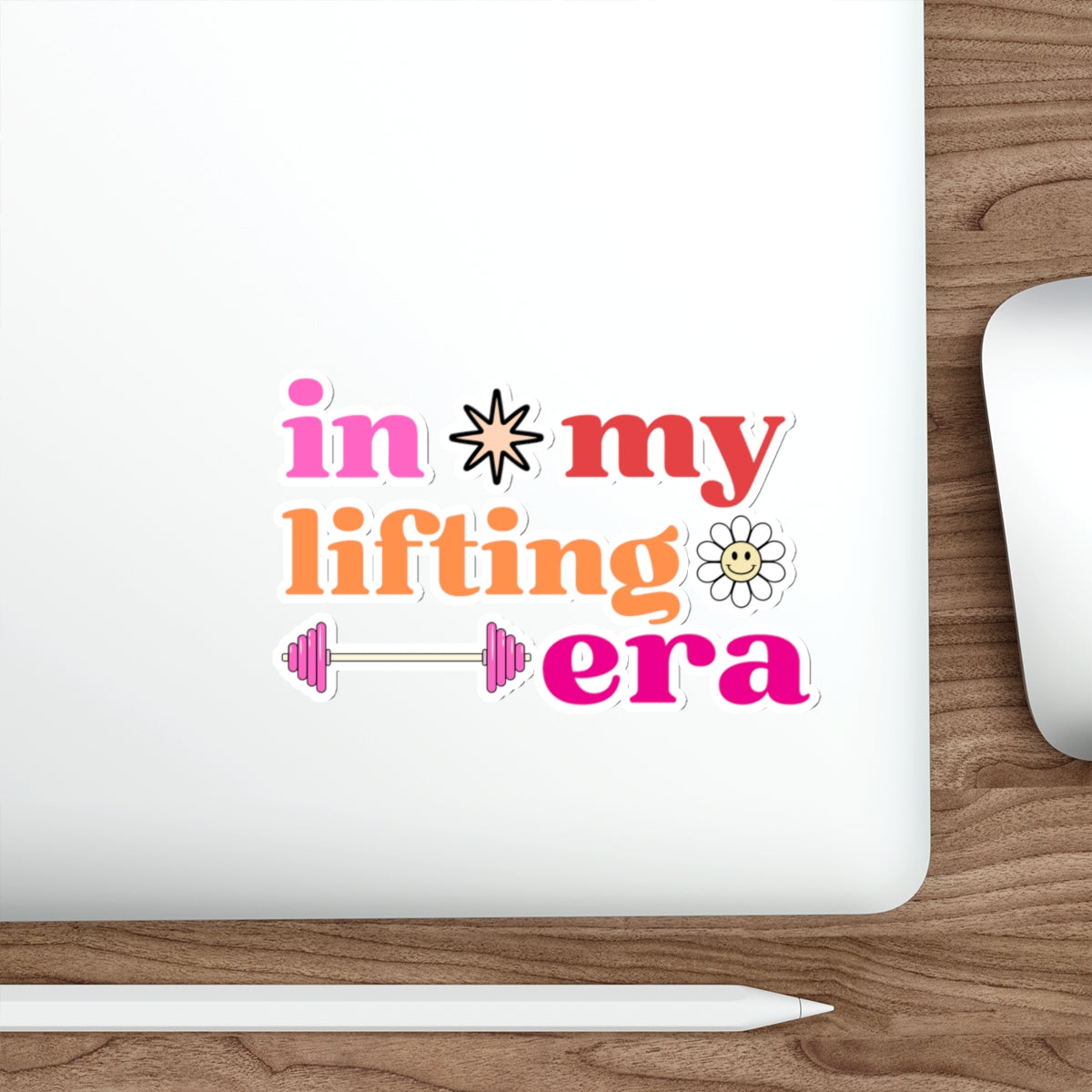 “In My Lifting Era” Retro Floral Die Cut Sticker