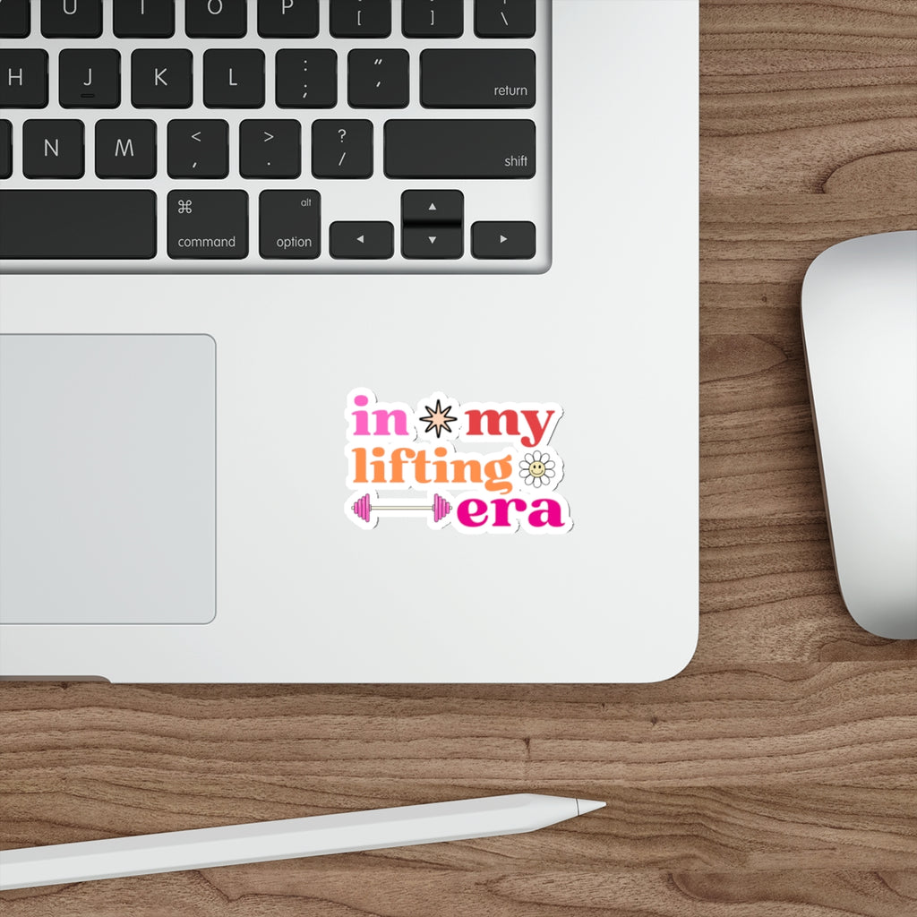 “In My Lifting Era” Retro Floral Die Cut Sticker