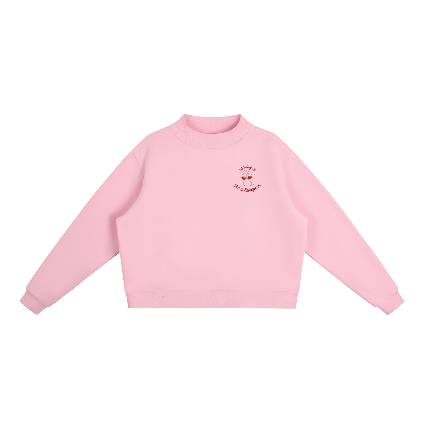 Taste Back Mock-Neck Crew Sweatshirt