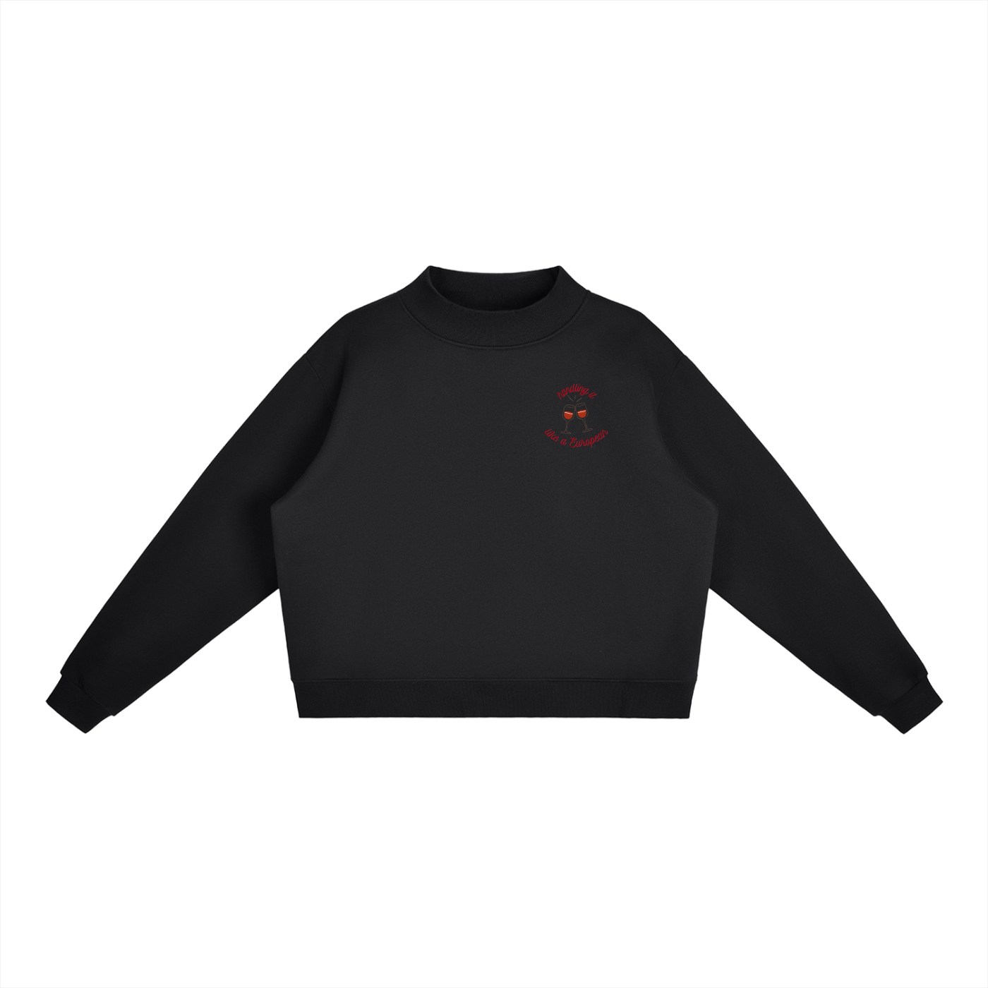 Taste Back Mock-Neck Crew Sweatshirt