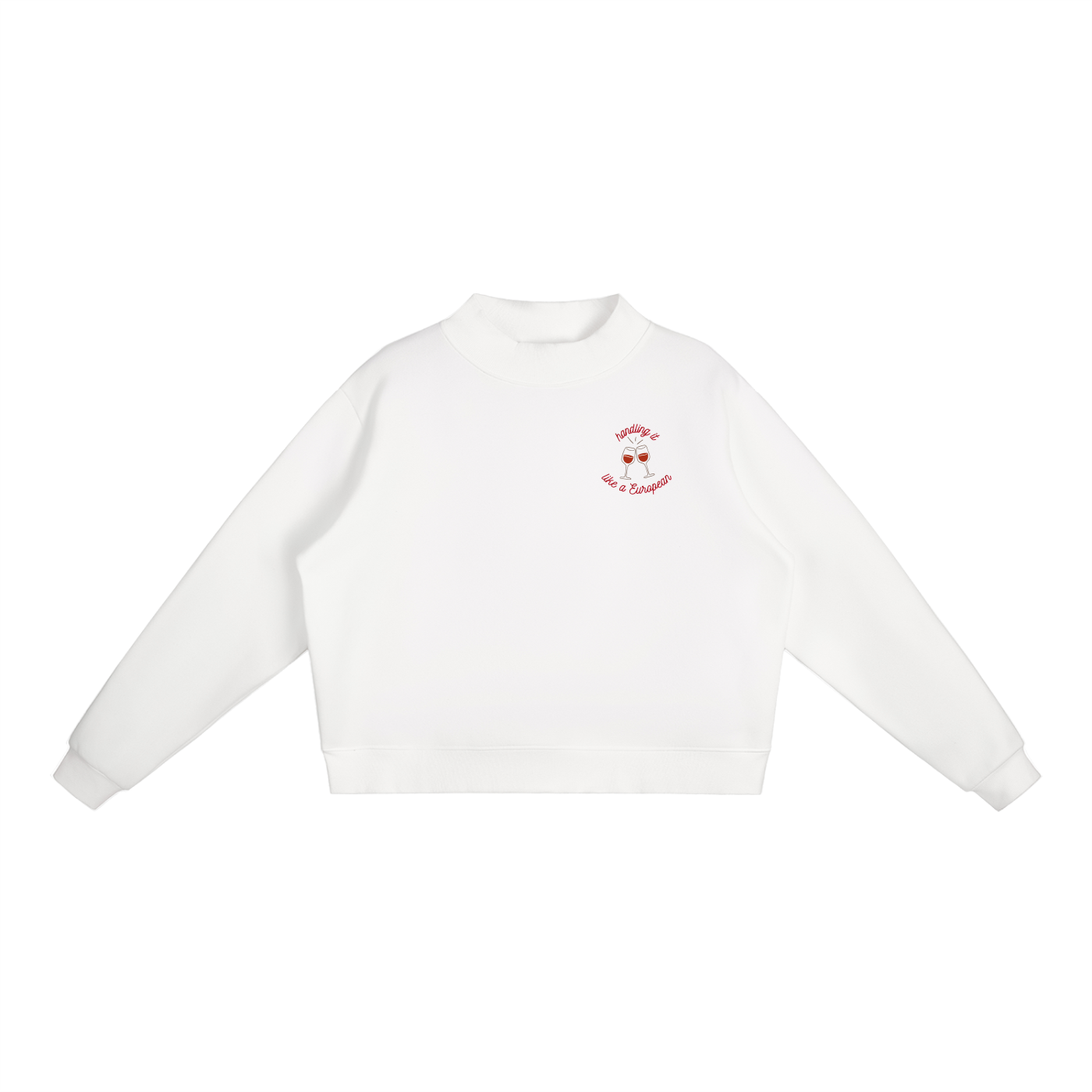 Taste Back Mock-Neck Crew Sweatshirt